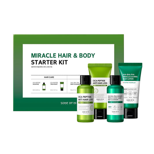 SOME BY MI, Miracle Hair & Body Starter Kit, 4 Piece Kit