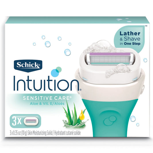 Schick Intuition Pure Nourishment Womens Razor Refills with Coconut Milk and Almond Oil