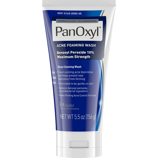 PANOXYL ACNE FOAMING WASH BENZOYL PEROXIDE 10% MAXIMUM STRENGTH